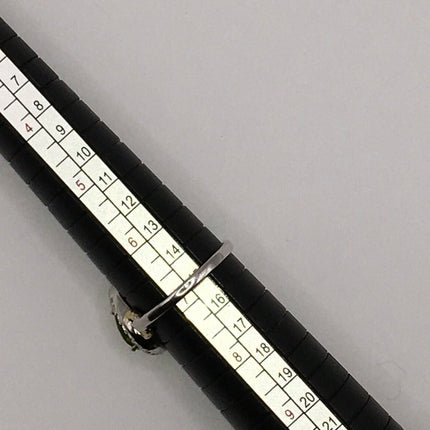Vintage Crystal Peridot Stacking Eternity Promise Ring Wedding Band 925 Sterling Silver