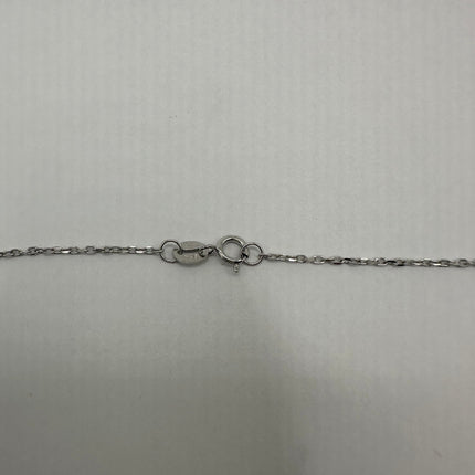 Vintage Love Heart Eternity 925 Sterling Silver chain Necklace