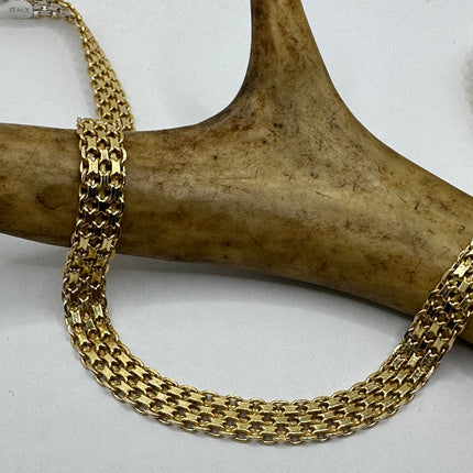 Vintage Chain Golden Sterling Silver Necklace