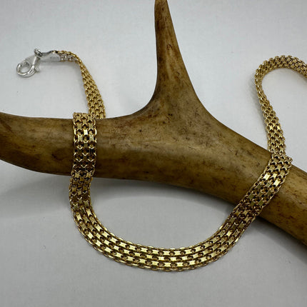 Vintage Chain Golden Sterling Silver Necklace
