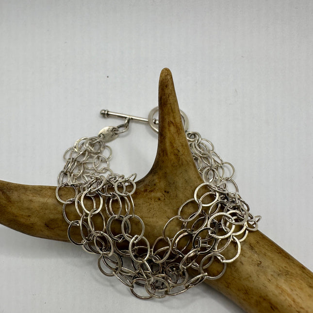 Vintage Mesh Bracelet 925 Sterling Silver