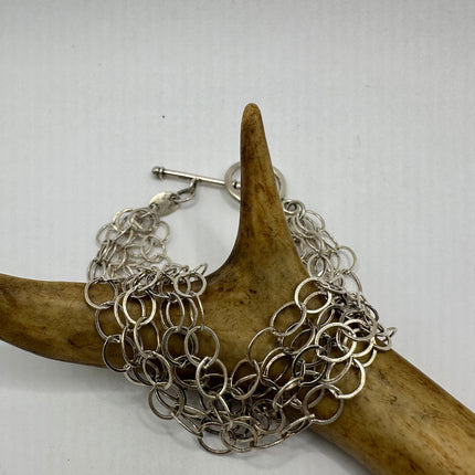 Vintage Mesh Bracelet 925 Sterling Silver