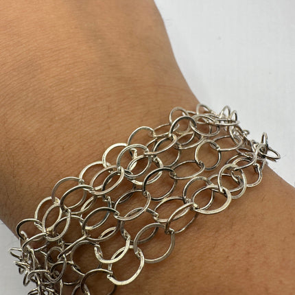 Vintage Mesh Bracelet 925 Sterling Silver