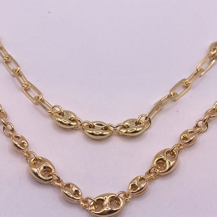 Vintage Look Gold Chain Stacking Layered Bracelets Anklets