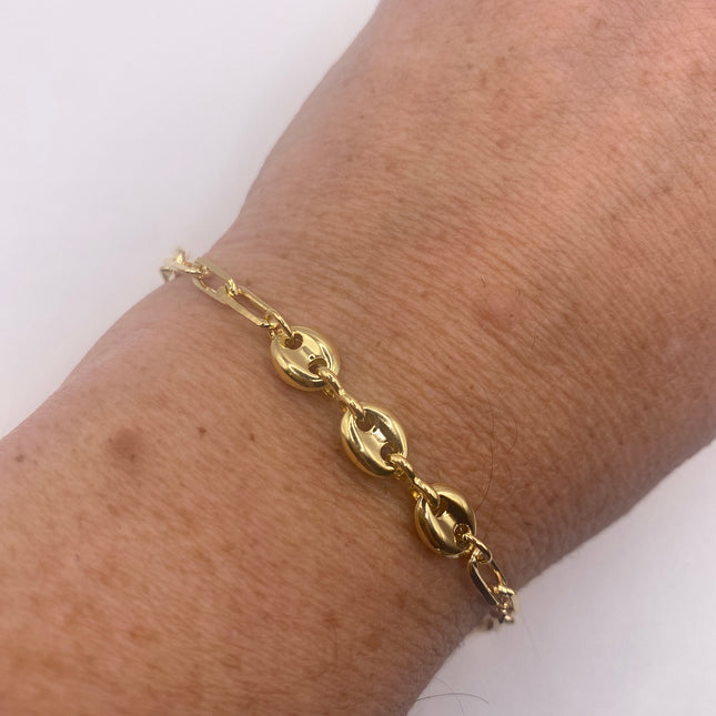 Vintage Look Gold Chain Stacking Layered Bracelets Anklets