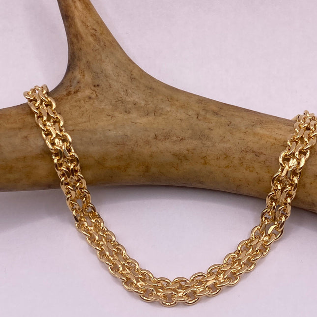 Vintage Look 18k Gold Filled Chain Stacking Layered Bracelets