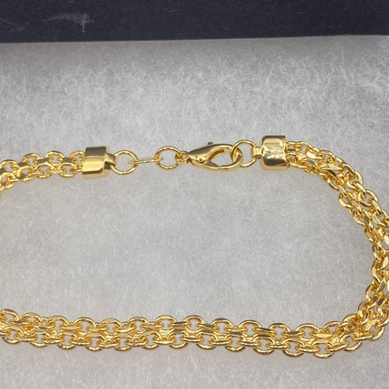 Vintage Look 18k Gold Filled Chain Stacking Layered Bracelets