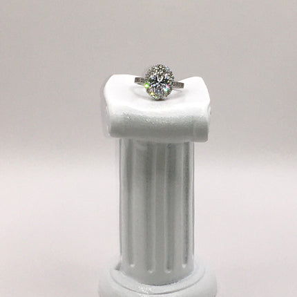 Vintage Crystal Stacking Eternity Promise Ring Wedding Band 925 Sterling Silver