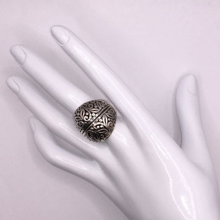 Vintage Boho Statement Ring Band 925 Sterling Silver