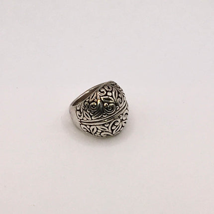 Vintage Boho Statement Ring Band 925 Sterling Silver