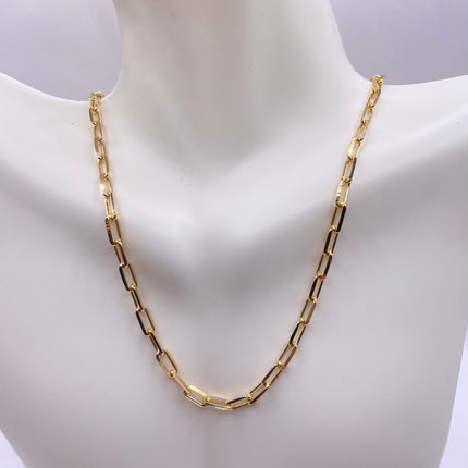 Vintage Gold Chain Link Necklace | 9K Gold Filled Layered Stacked Mariner Anchor Link Chain Necklaces | Multiple Long Lengths and Link Types