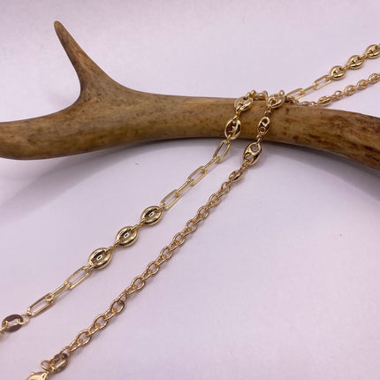 Vintage Look Gold Chain Stacking Layered Bracelets Anklets