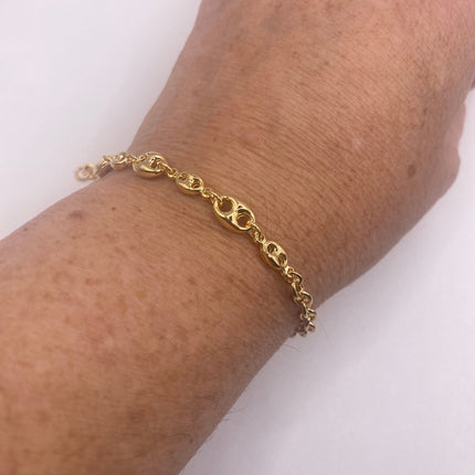 Vintage Look Gold Chain Stacking Layered Bracelets Anklets
