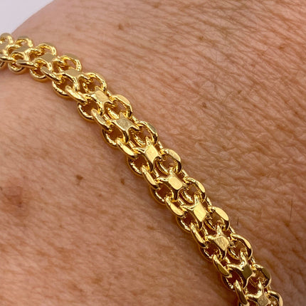 Vintage Look 18k Gold Filled Chain Stacking Layered Bracelets