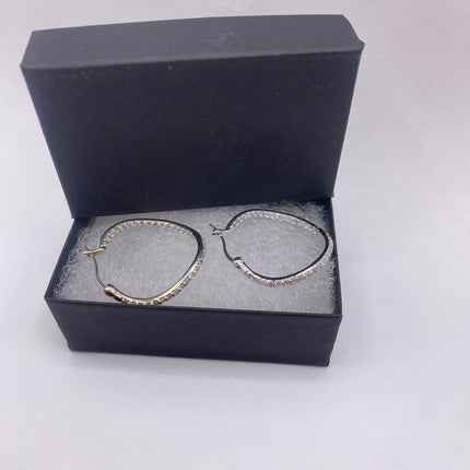 Vintage Silver Earrings - 925 Sterling Silver Tiny Hoop Loop
