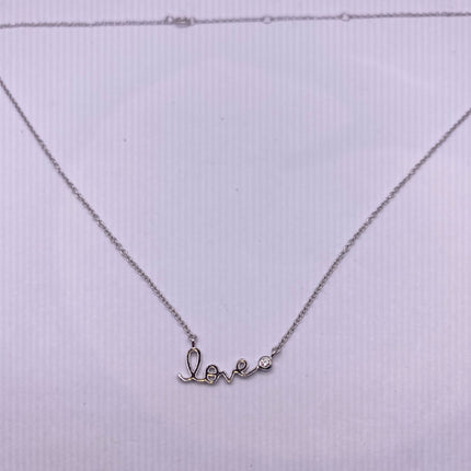 Minimalist Dainty 925 Sterling Silver Love Necklace