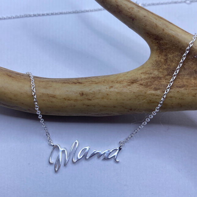 Minimalist Dainty 925 Sterling Silver Mama Love Necklace