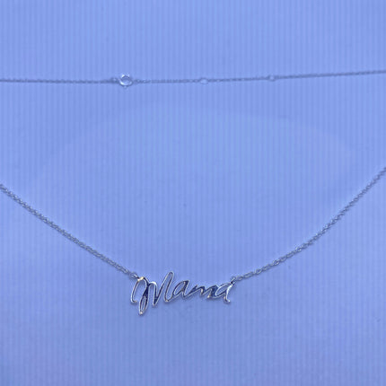 Minimalist Dainty 925 Sterling Silver Mama Love Necklace
