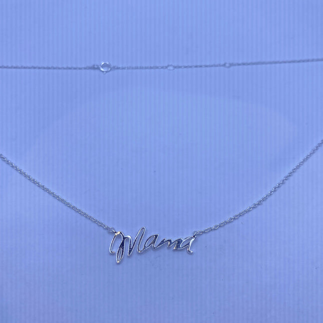 Minimalist Dainty 925 Sterling Silver Mama Love Necklace