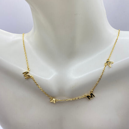 Minimalist Dainty 925 Sterling Silver Mama Love Necklace