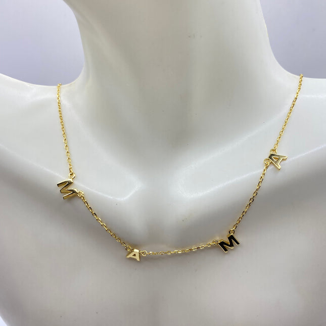 Minimalist Dainty 925 Sterling Silver Mama Love Necklace