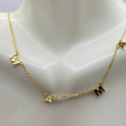 Minimalist Dainty 925 Sterling Silver Mama Love Necklace