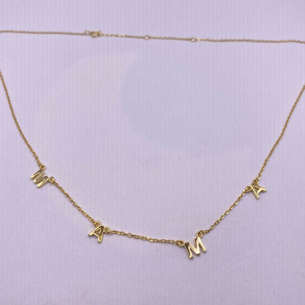 Minimalist Dainty 925 Sterling Silver Mama Love Necklace