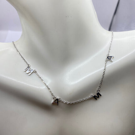 Minimalist Dainty "Mama" Necklace | 925 Sterling Silver Jewelry