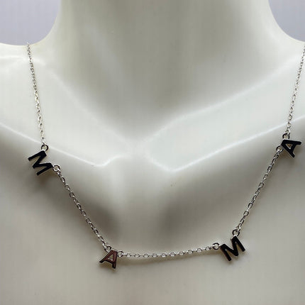 Minimalist Dainty "Mama" Necklace | 925 Sterling Silver Jewelry