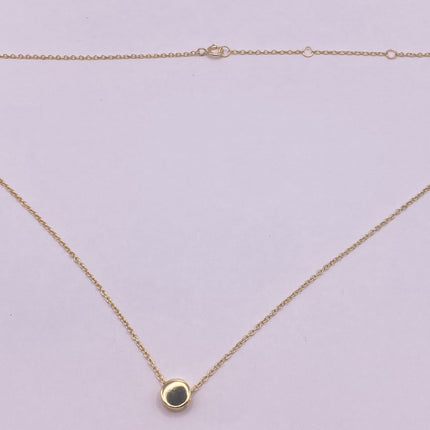 Vintage Minimalist Gold Disk Circle Tiny Chain Necklace