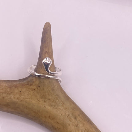 Vintage Tiny Silver Snake Ring | Serpent Wedding Cocktail Ring | 925 Sterling Silver - Unique Treasure - Free US Shipping!