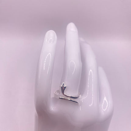 Vintage Tiny Silver Snake Ring | Serpent Wedding Cocktail Ring | 925 Sterling Silver - Unique Treasure - Free US Shipping!