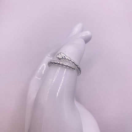 Vintage Tiny Silver Snake Ring | 925 Sterling Silver | Wedding Ring Thumb Band | Unique Serpent Ring | Free US Shipping!