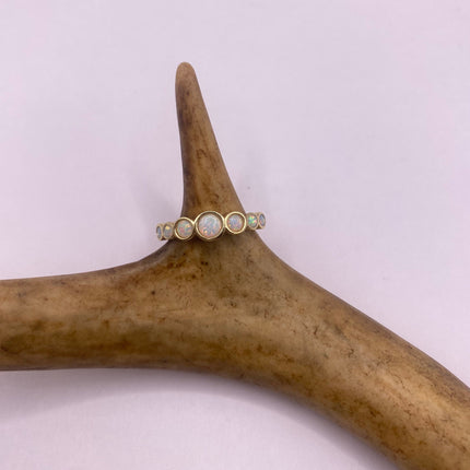 Vintage Fire Opal Stacking Promise Ring - 925 Sterling Silver Band Minimalist Jewelry for Prom Wedding or Everyday Ring