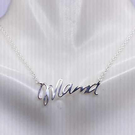 Minimalist Dainty 925 Sterling Silver Mama Love Necklace