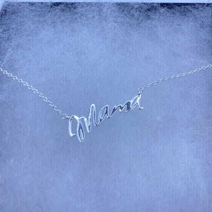 Minimalist Dainty 925 Sterling Silver Mama Love Necklace