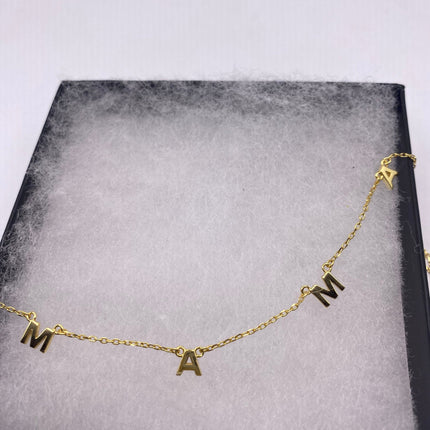 Minimalist Dainty 925 Sterling Silver Mama Love Necklace