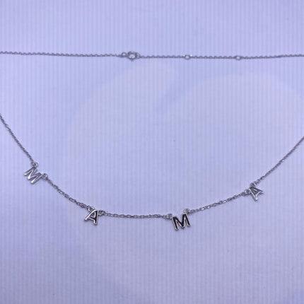 Minimalist Dainty "Mama" Necklace | 925 Sterling Silver Jewelry