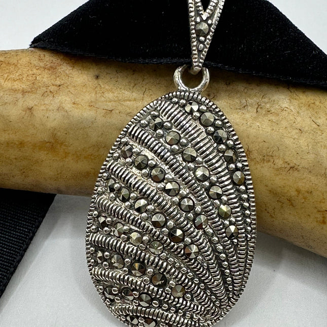 Vintage Marcasite Choker 925 Sterling Silver