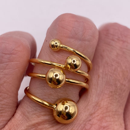 Vintage Modern Gold Ring| 9k Gold Filled Band | Unique Gift Statement Cocktail Ring