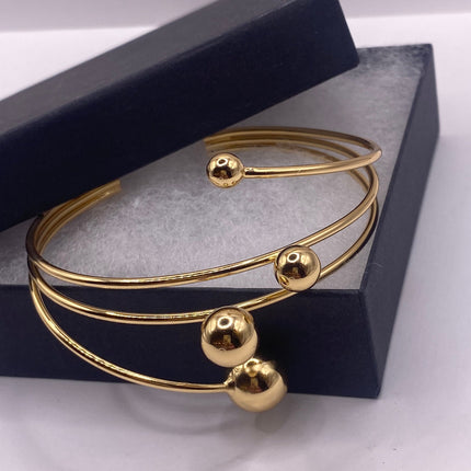 Vintage Modern Gold Ring| 9k Gold Filled Band | Unique Gift Statement Bracelet