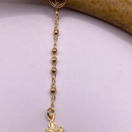 Vintage Gold Rosary | 9k Gold Filled Rosary Cross Crucifix Pendant Prayer Necklace
