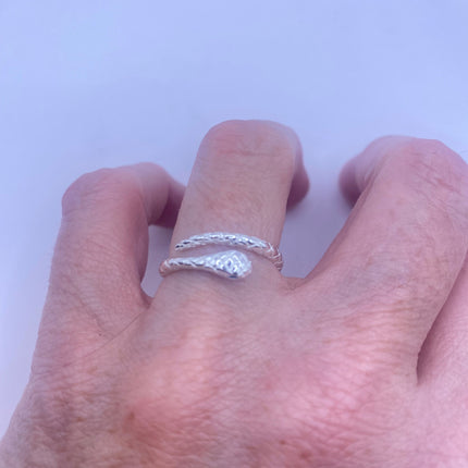 Vintage Tiny Silver Snake Ring | 925 Sterling Silver | Wedding Ring Thumb Band | Unique Serpent Ring | Free US Shipping!