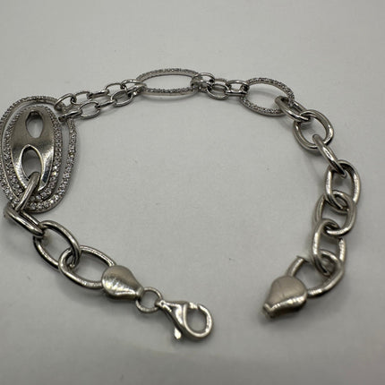 Vintage Silver Tennis Bracelet | Diamond Look Cubic Zirconia 925 Sterling Silver