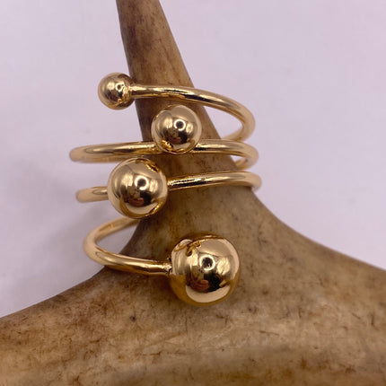 Vintage Modern Gold Ring| 9k Gold Filled Band | Unique Gift Statement Cocktail Ring
