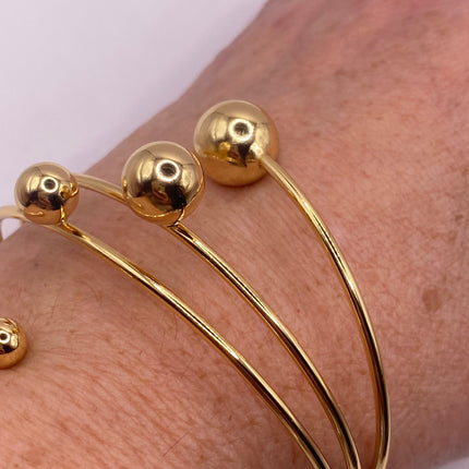 Vintage Modern Gold Ring| 9k Gold Filled Band | Unique Gift Statement Bracelet