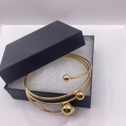 Vintage Modern Gold Ring| 9k Gold Filled Band | Unique Gift Statement Bracelet