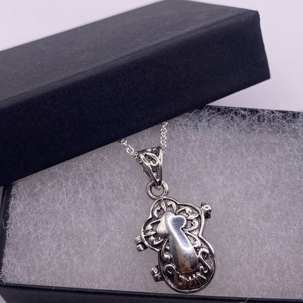 Vintage Silver Locket | Silver Cross Photo Memory Charm Pendant | 925 Sterling Silver Delicate Chain | Small Photo Mini Memory Necklace
