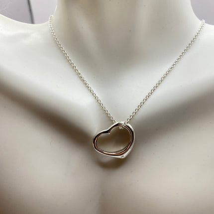 Vintage Floating Heart Heart Necklace - Dainty 925 Sterling Silver Chain, Delicate Design, Free US Shipping