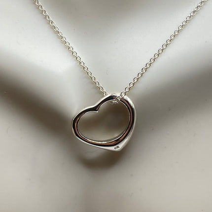 Vintage Floating Heart Heart Necklace - Dainty 925 Sterling Silver Chain, Delicate Design, Free US Shipping